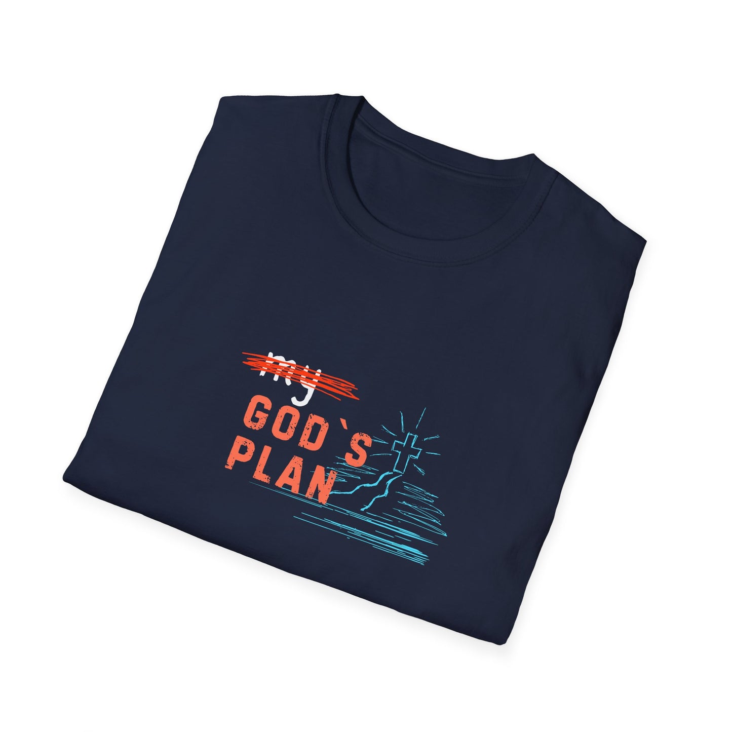 Bold Faith Tee - Gods Plan with Path and Cross Graphic | T-Shirt | Unisex