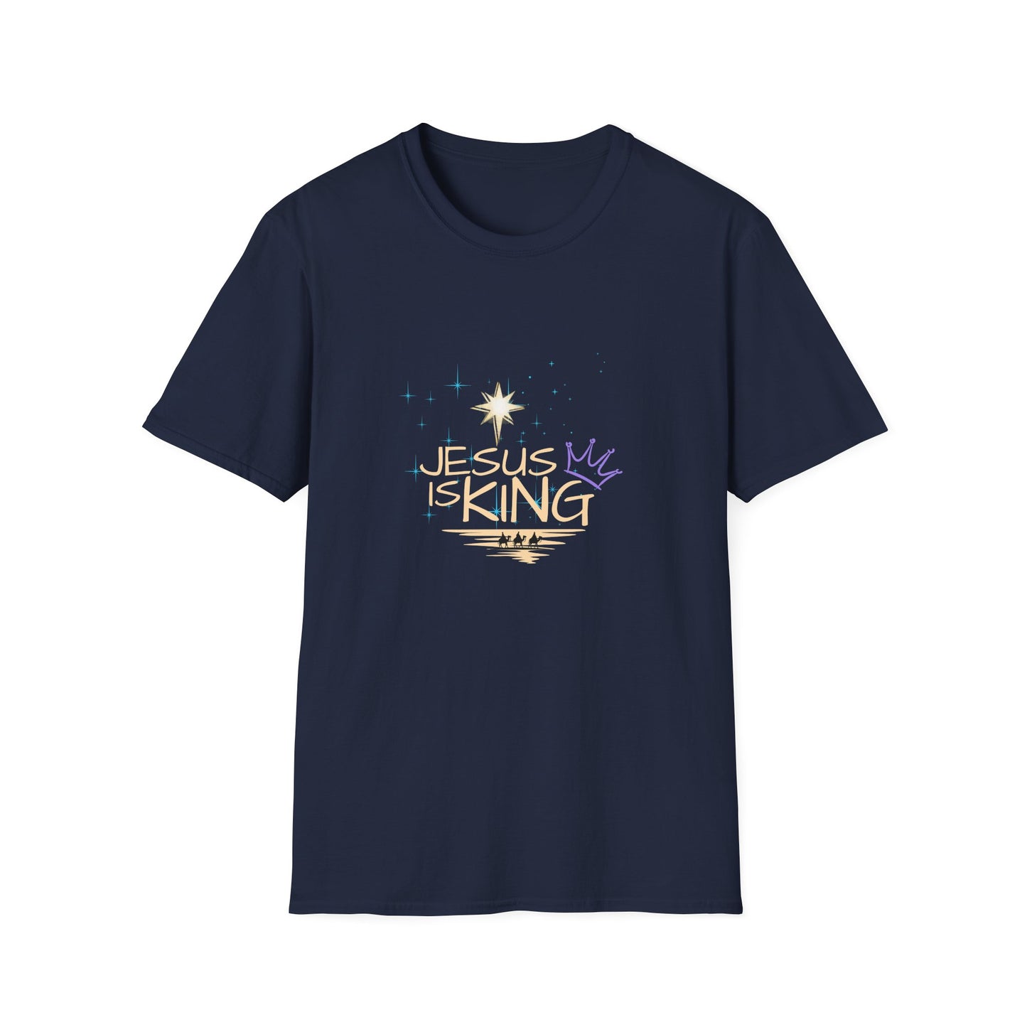 Bold Faith Tee - Jesus is King with Stars and Desert Graphic | Three Wise Men | T-Shirt | Unisex