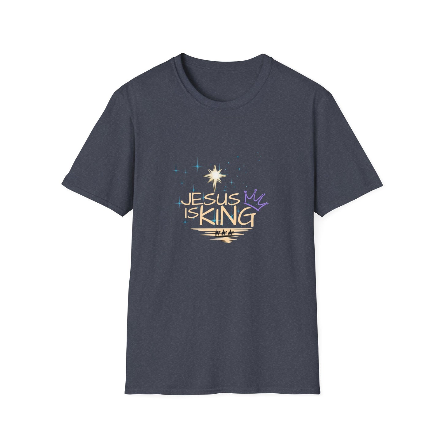 Bold Faith Tee - Jesus is King with Stars and Desert Graphic | Three Wise Men | T-Shirt | Unisex