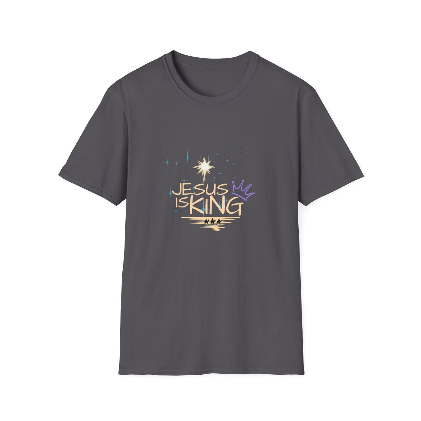 Bold Faith Tee - Jesus is King with Stars and Desert Graphic | Three Wise Men | T-Shirt | Unisex