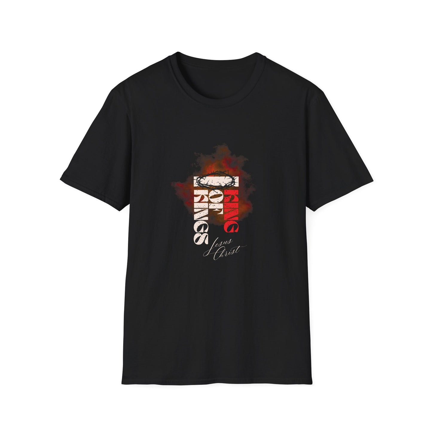 Bold Faith Tee - King of Kings Jesus Christ with Crown of Thorns Graphic | T-Shirt | Unisex