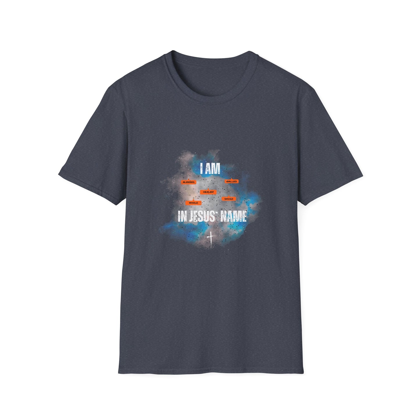 Bold Faith Tee - I am Blessed in Jesus Name with Galaxy Graphic | T-Shirt | Unisex