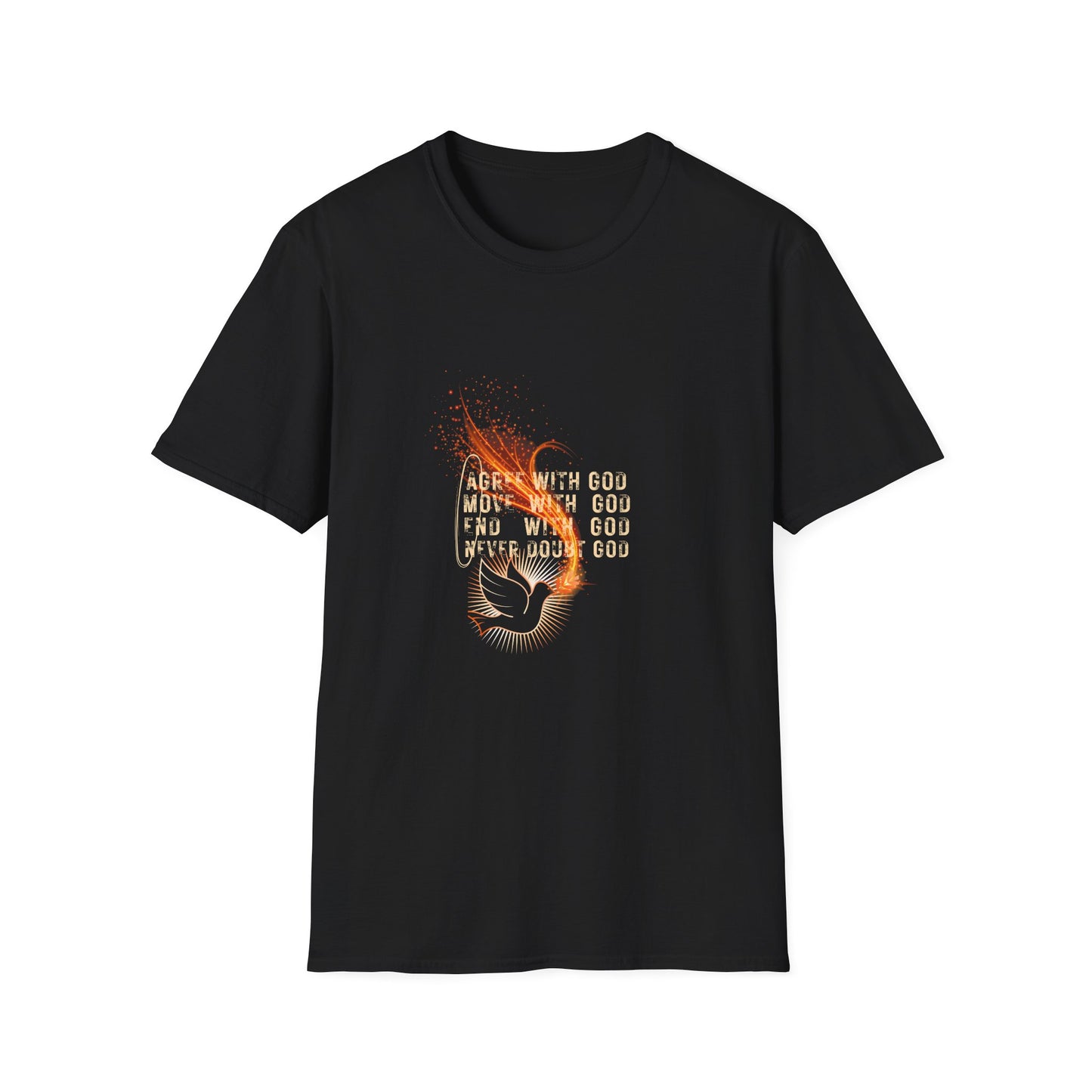 Bold Faith Tee - AMEN with Dove and Spark Flame Graphic | T-Shirt | Unisex
