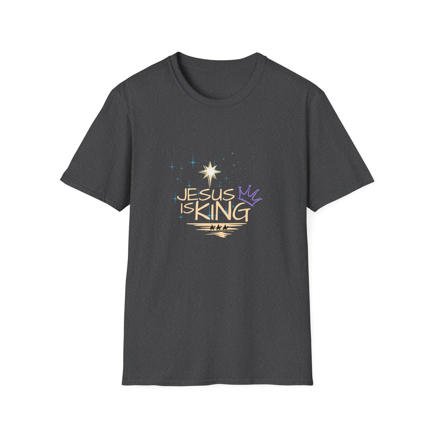 Bold Faith Tee - Jesus is King with Stars and Desert Graphic | Three Wise Men | T-Shirt | Unisex