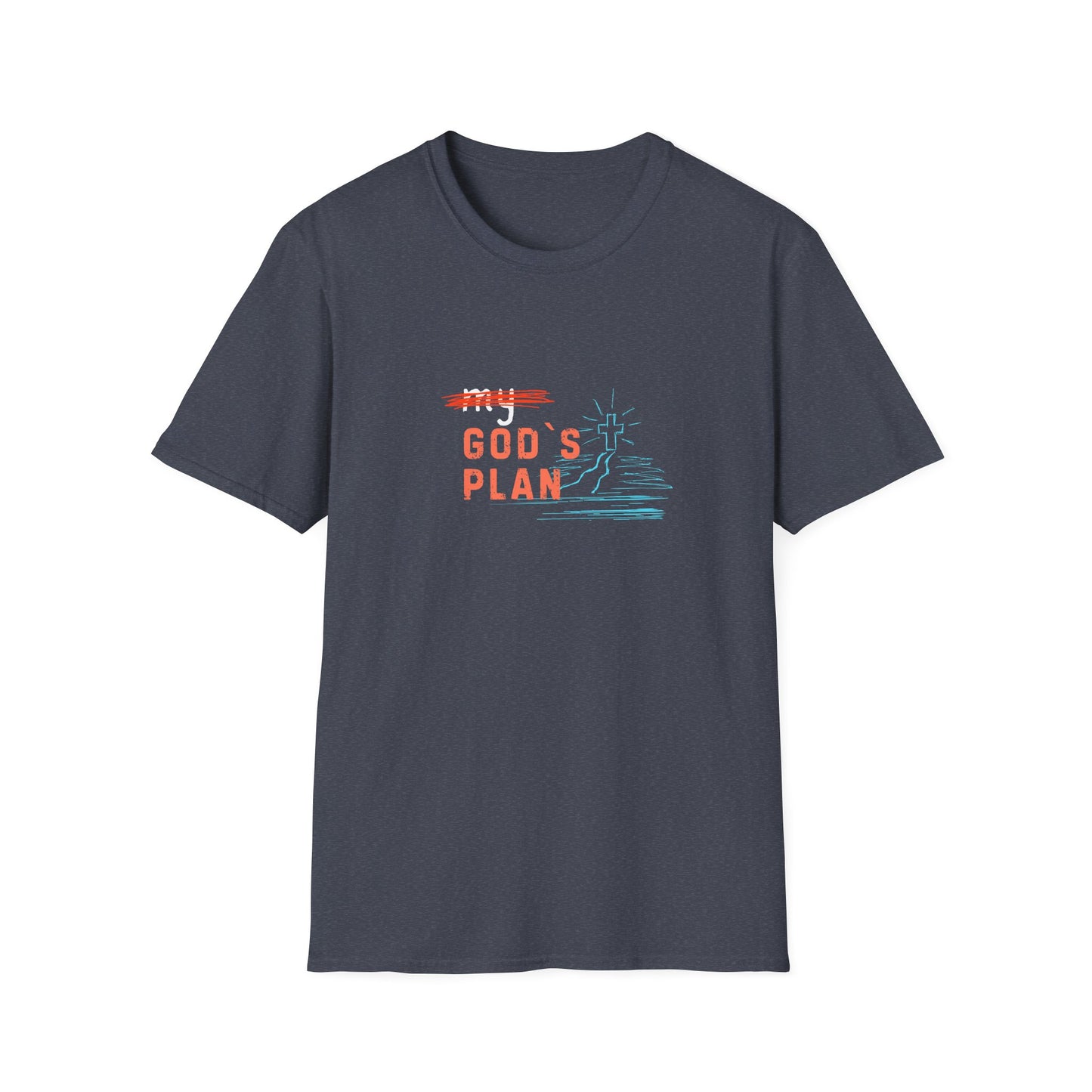 Bold Faith Tee - Gods Plan with Path and Cross Graphic | T-Shirt | Unisex