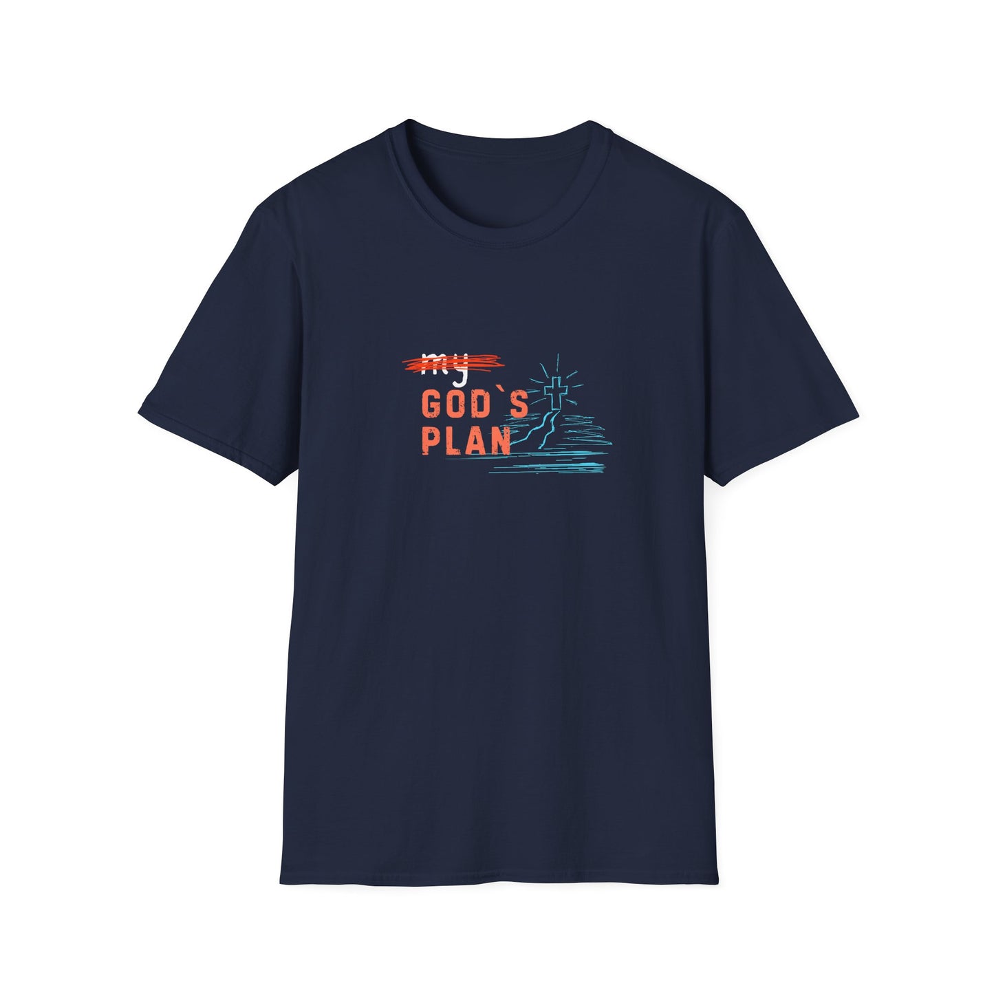 Bold Faith Tee - Gods Plan with Path and Cross Graphic | T-Shirt | Unisex