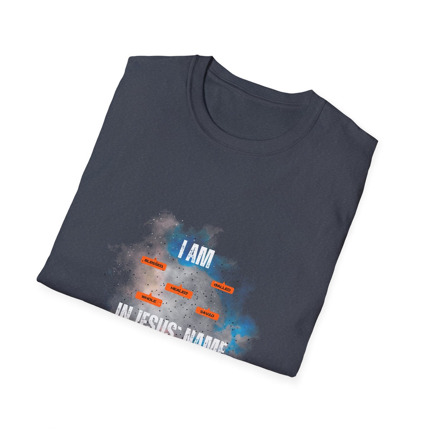 Bold Faith Tee - I am Blessed in Jesus Name with Galaxy Graphic | T-Shirt | Unisex