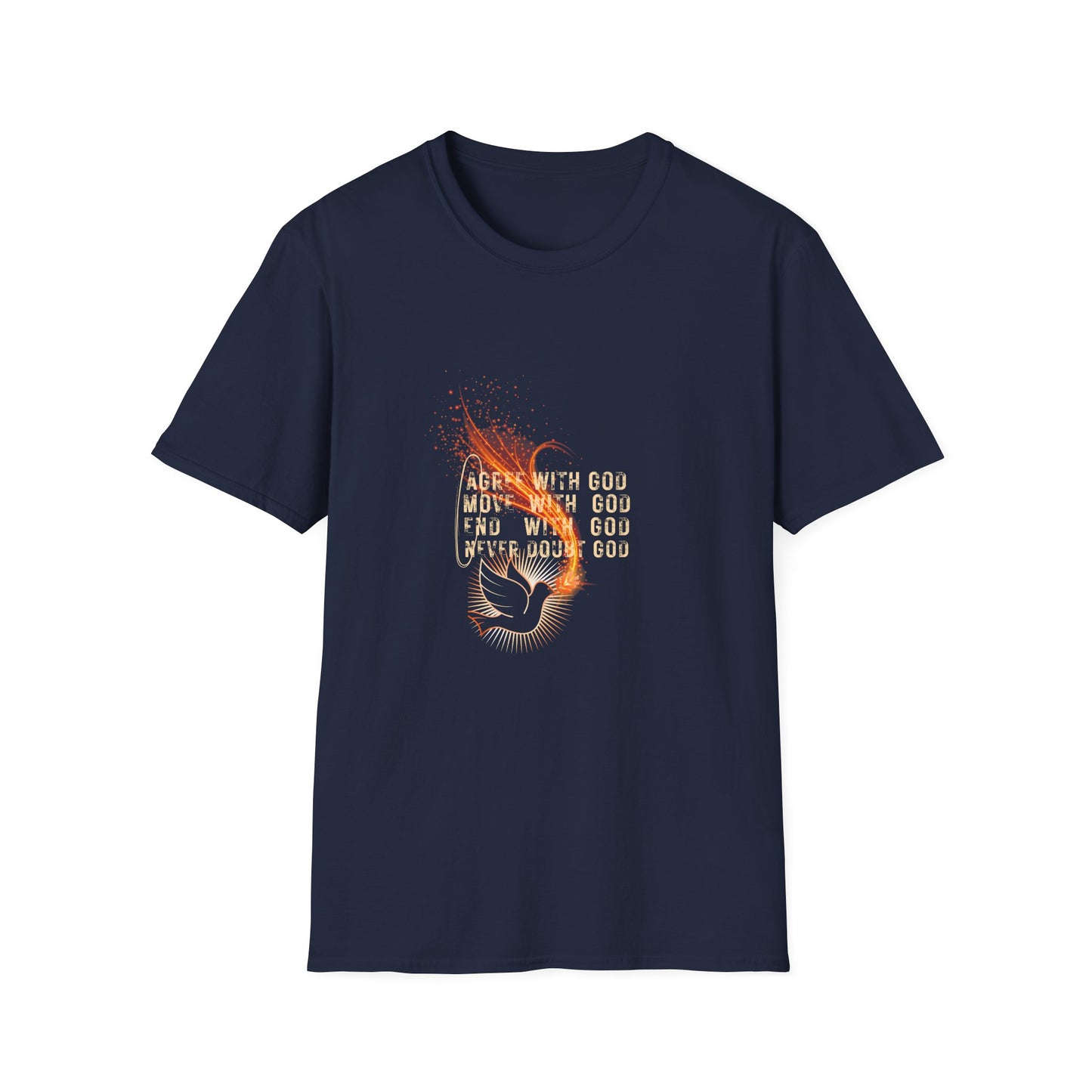 Bold Faith Tee - AMEN with Dove and Spark Flame Graphic | T-Shirt | Unisex