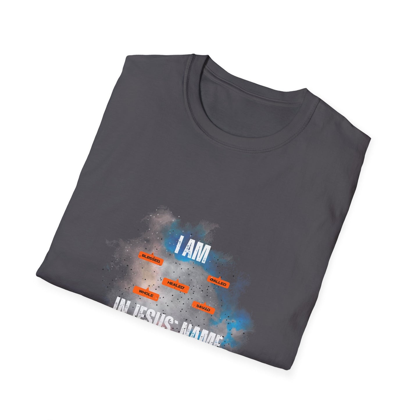 Bold Faith Tee - I am Blessed in Jesus Name with Galaxy Graphic | T-Shirt | Unisex