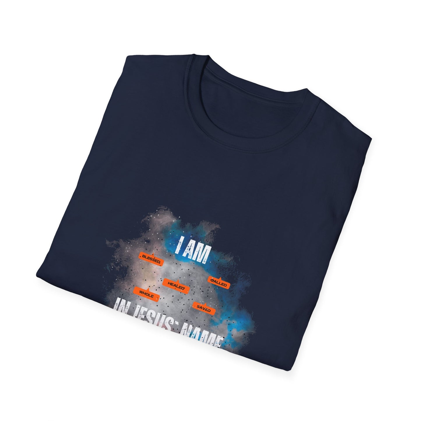 Bold Faith Tee - I am Blessed in Jesus Name with Galaxy Graphic | T-Shirt | Unisex