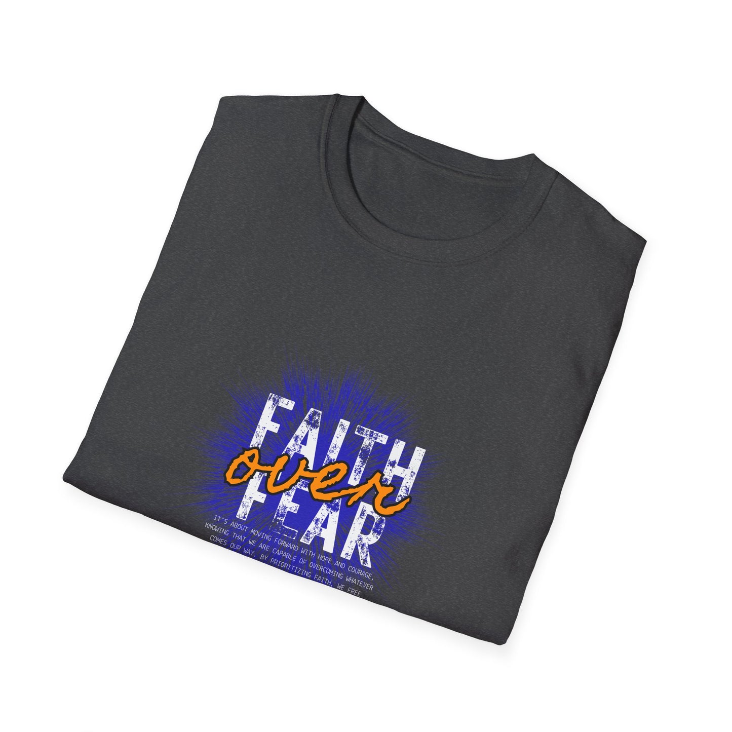 Bold Faith Tee - Faith Over Fear with Blue Graphic | T-Shirt | Unisex