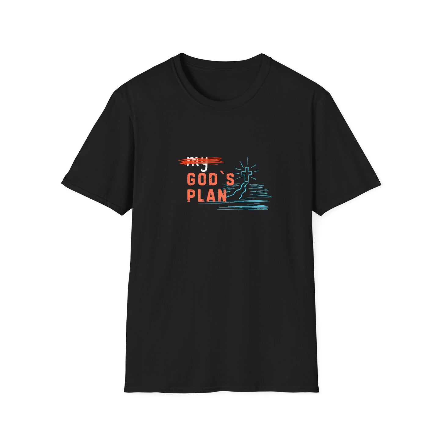 Bold Faith Tee - Gods Plan with Path and Cross Graphic | T-Shirt | Unisex