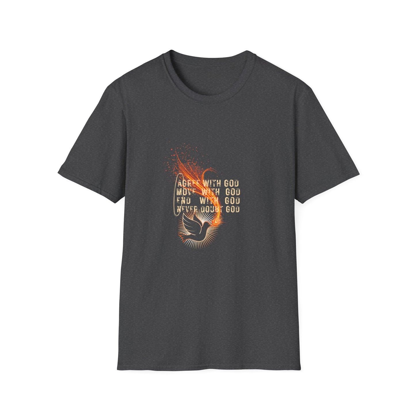Bold Faith Tee - AMEN with Dove and Spark Flame Graphic | T-Shirt | Unisex
