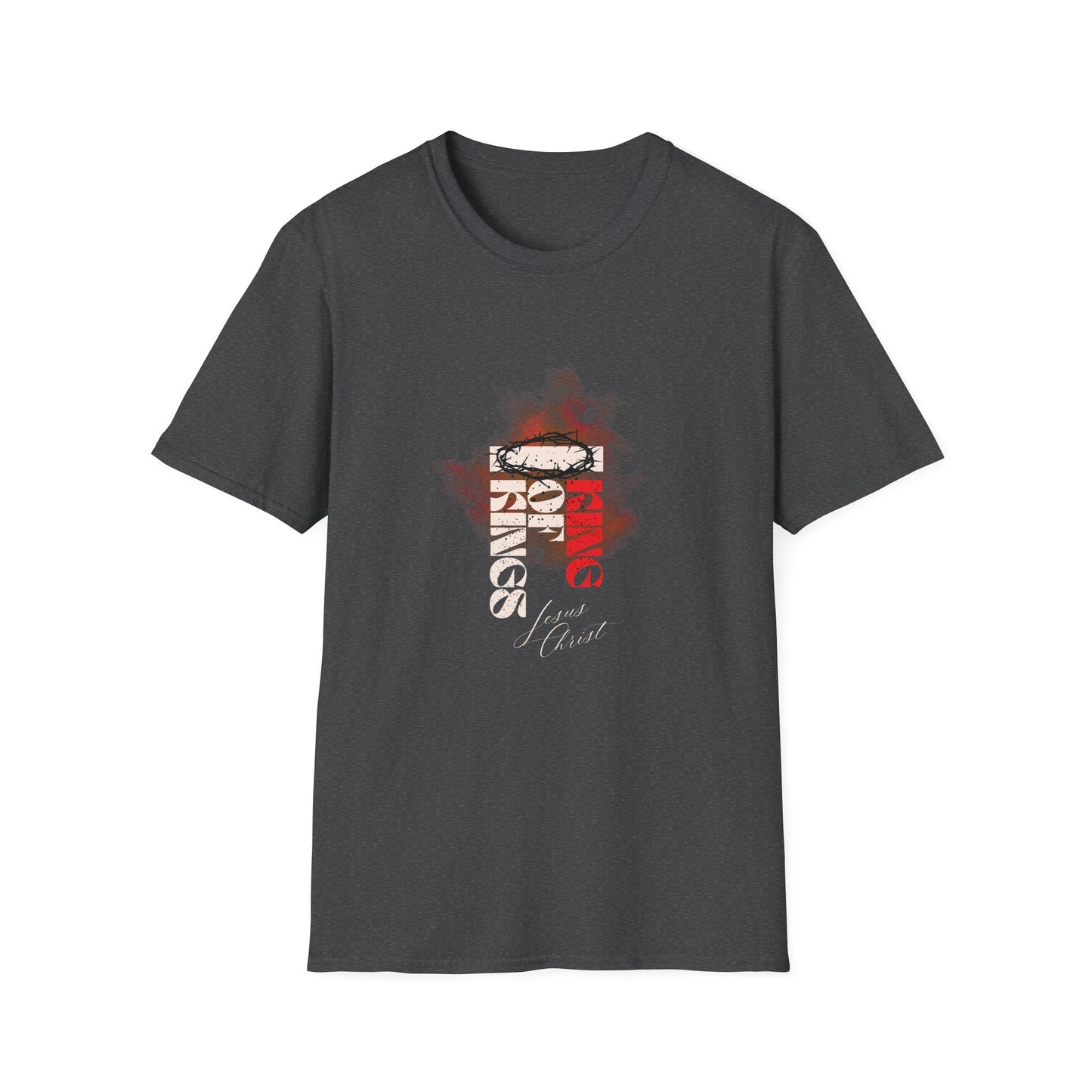Bold Faith Tee - King of Kings Jesus Christ with Crown of Thorns Graphic | T-Shirt | Unisex