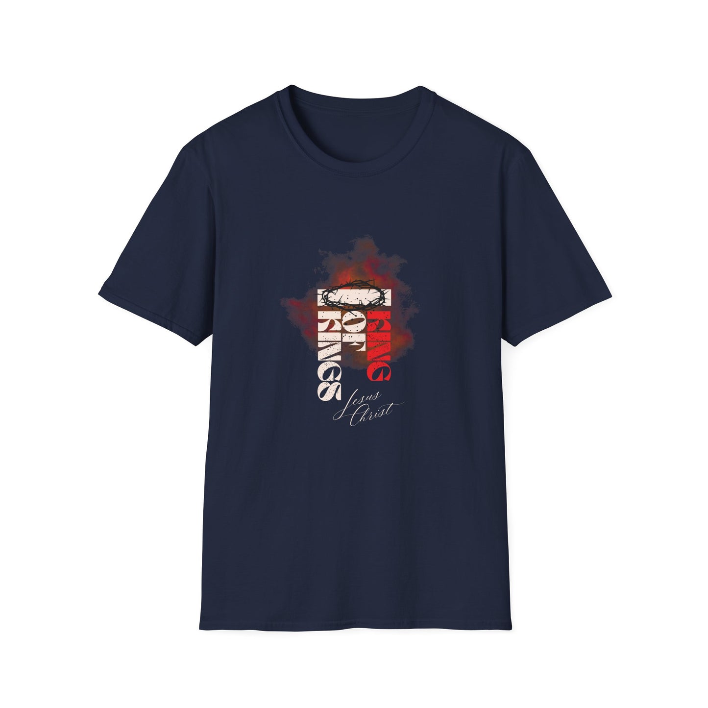 Bold Faith Tee - King of Kings Jesus Christ with Crown of Thorns Graphic | T-Shirt | Unisex