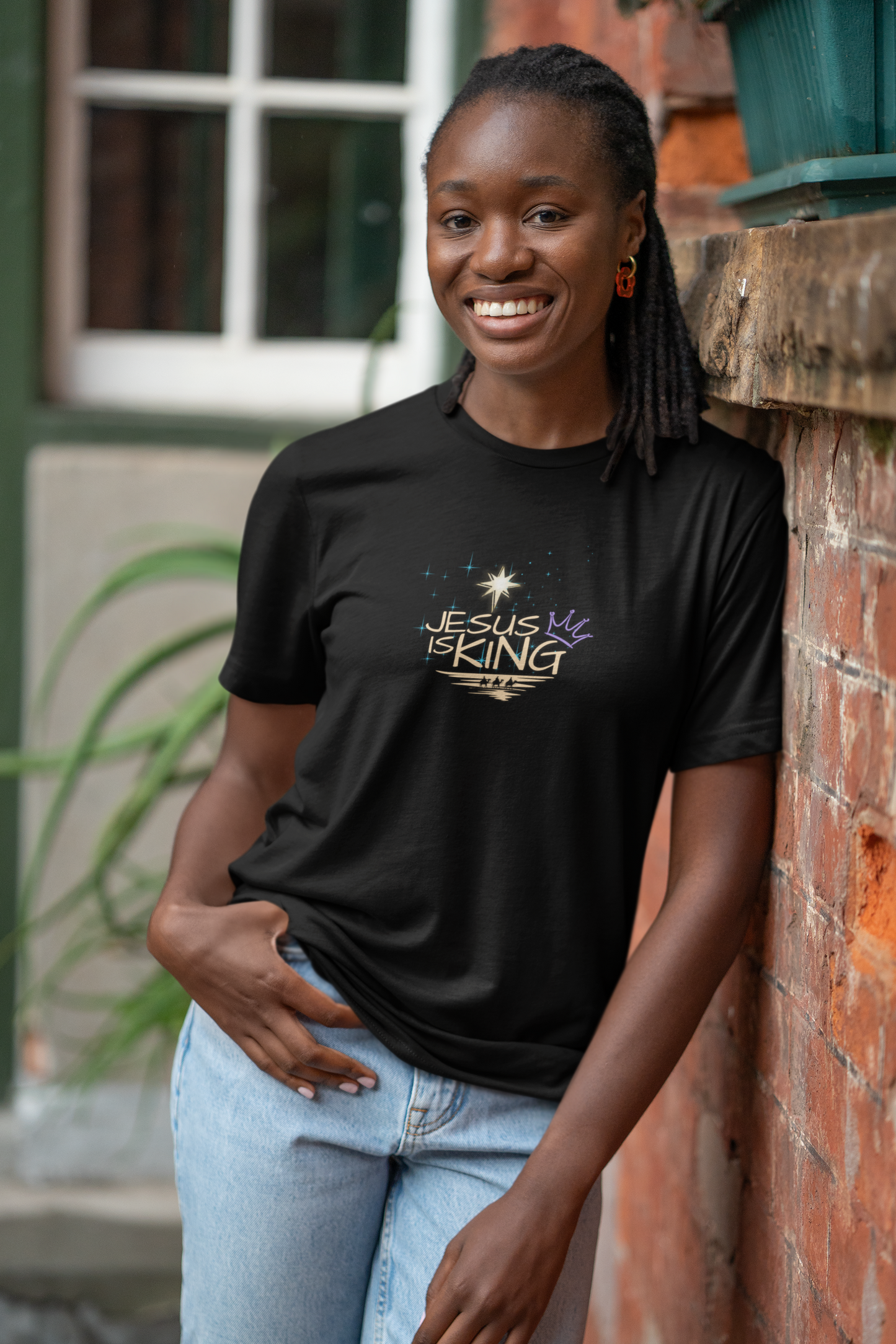 Bold Faith Tee - Jesus is King with Stars and Desert Graphic | Three Wise Men | T-Shirt | Unisex