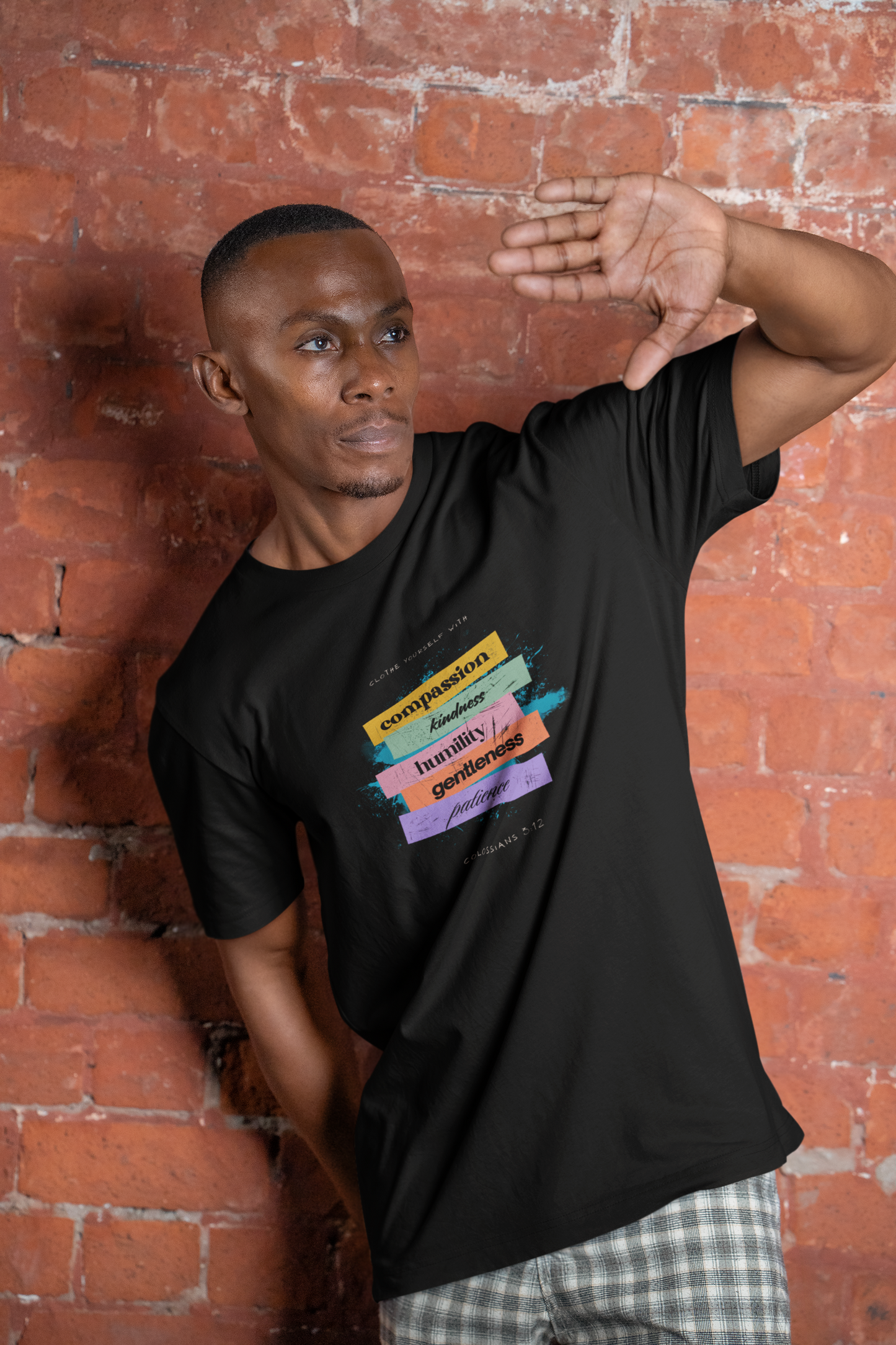 Bold Faith Tee - Colossians 12 verse 3 with Banner Graphics | Fruits of the Spirit | T-Shirt | Unisex