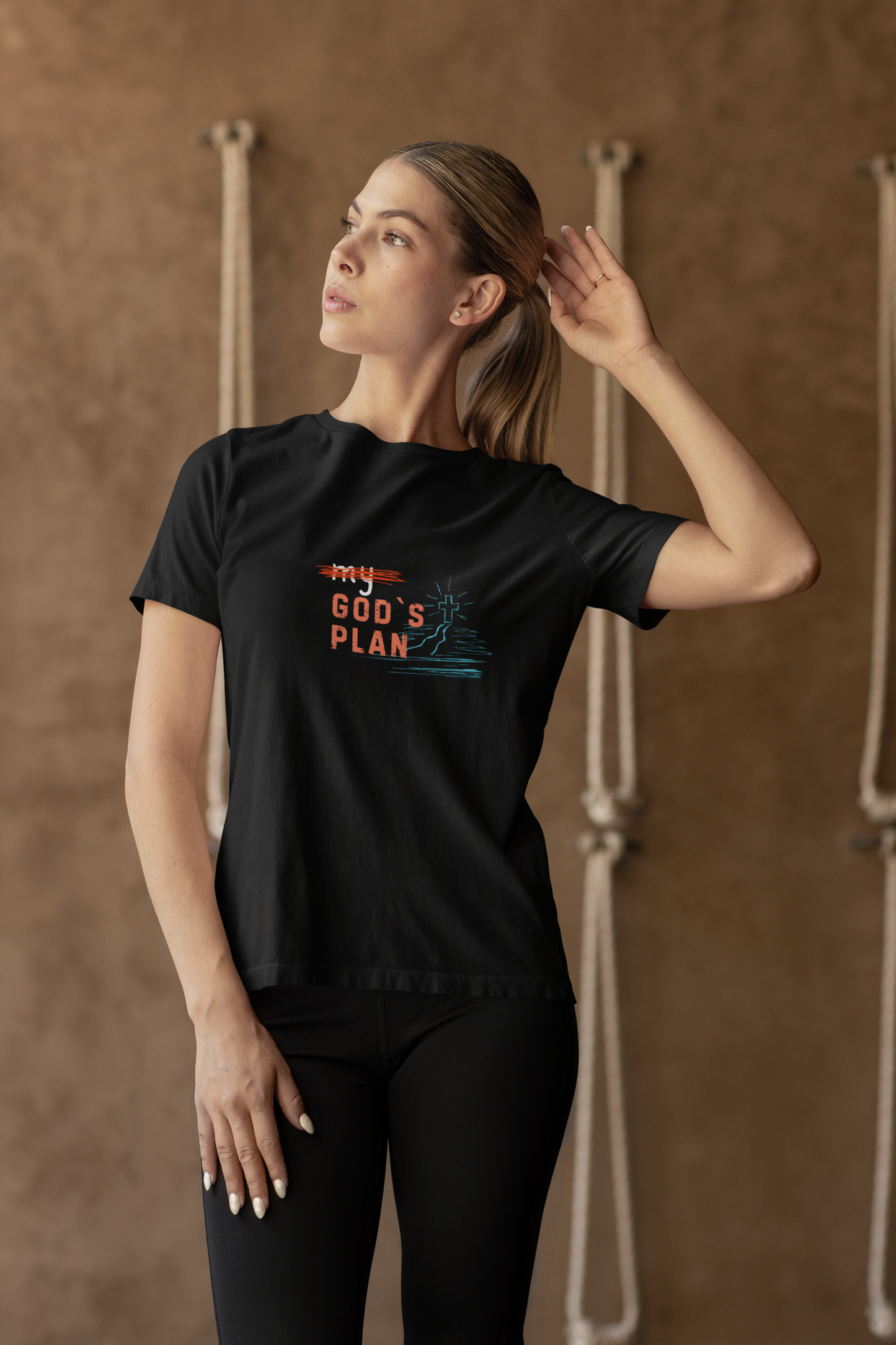 Bold Faith Tee - Gods Plan with Path and Cross Graphic | T-Shirt | Unisex
