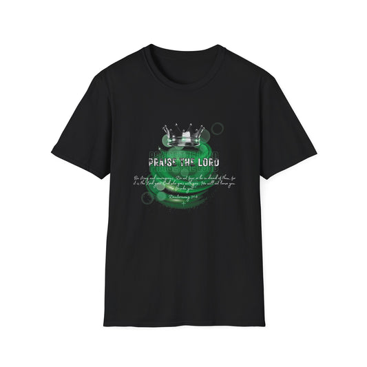 Bold Faith Tee - Deuteronomy 31:6 Praise the Lord with Crown Graphic | T-Shirt | Unisex