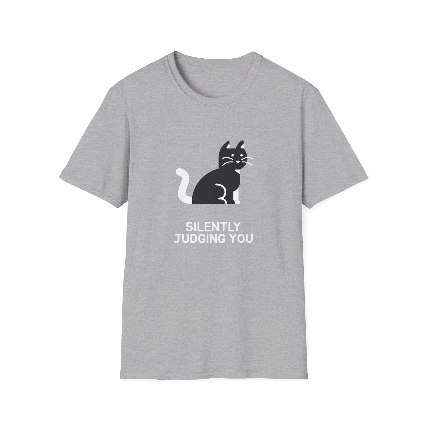 Silently Judging You T-Shirt | Cat Lover | The Judging Black Cat | Unisex - Men & Women's Funny Tee