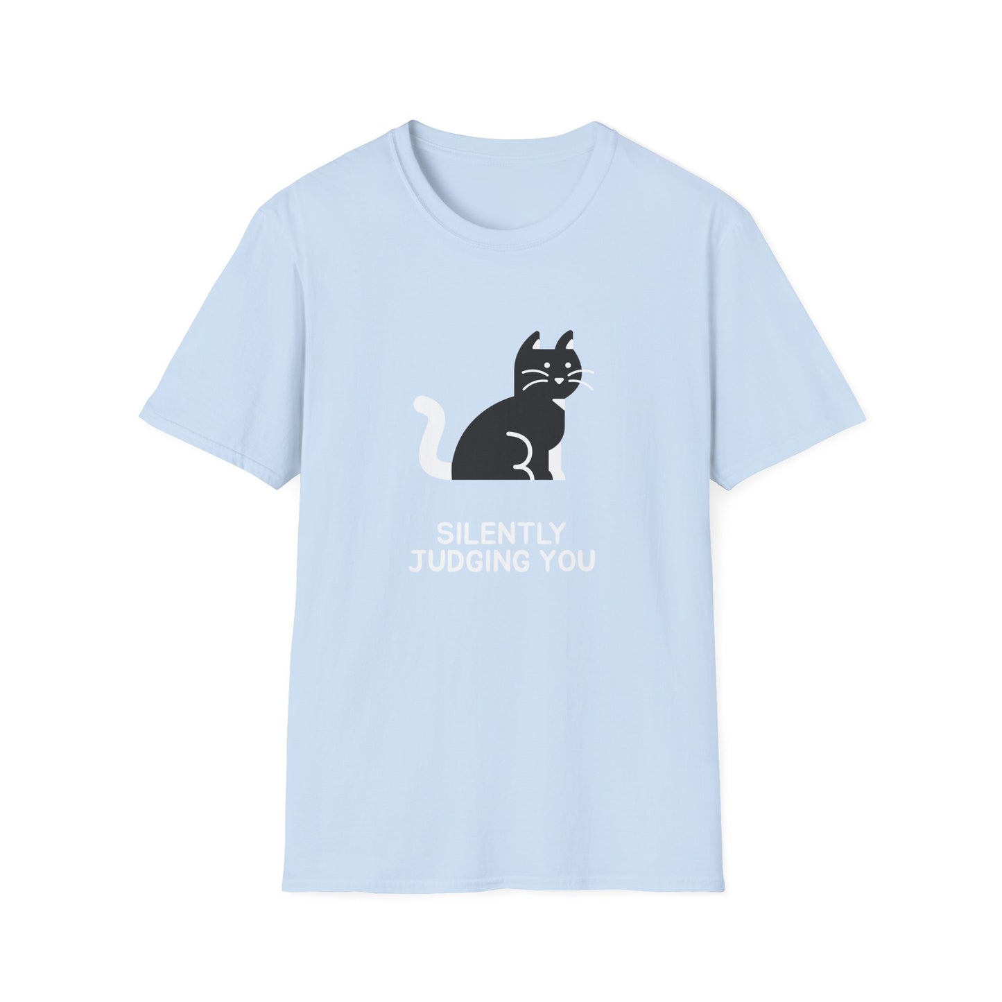 Silently Judging You T-Shirt | Cat Lover | The Judging Black Cat | Unisex - Men & Women's Funny Tee