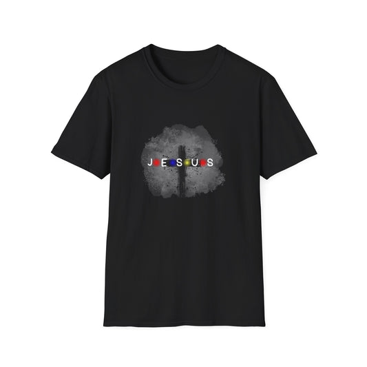 Bold Faith Tee - Jesus with Cross and Colors Graphic | T-Shirt | Unisex