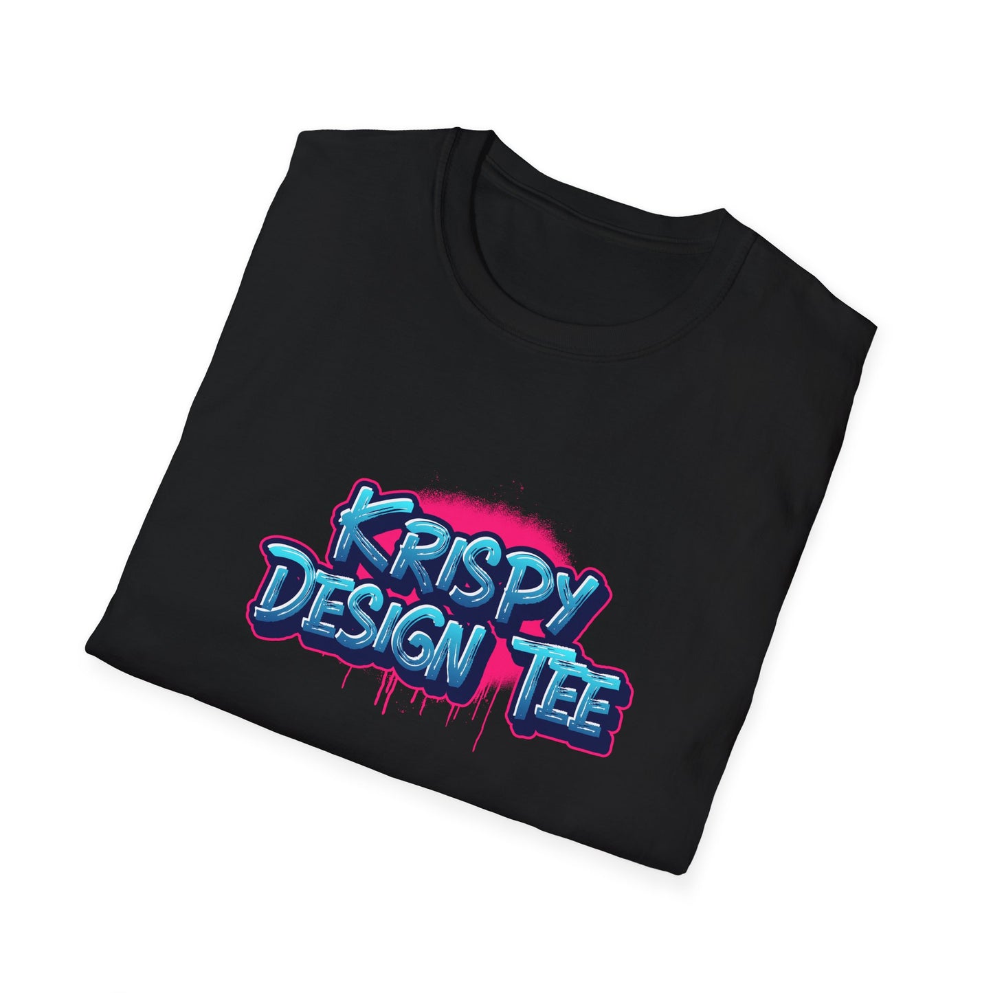 Krispy Design Tee | Krispy Design | Cool logo | Pink Words | Unisex - Men & Women's Tee