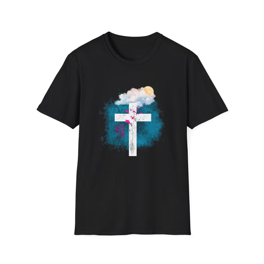 Bold Faith Tee - Make Heaven Crowded with Cross and Birds Graphic | Clouds and Moon | T-Shirt | Unisex