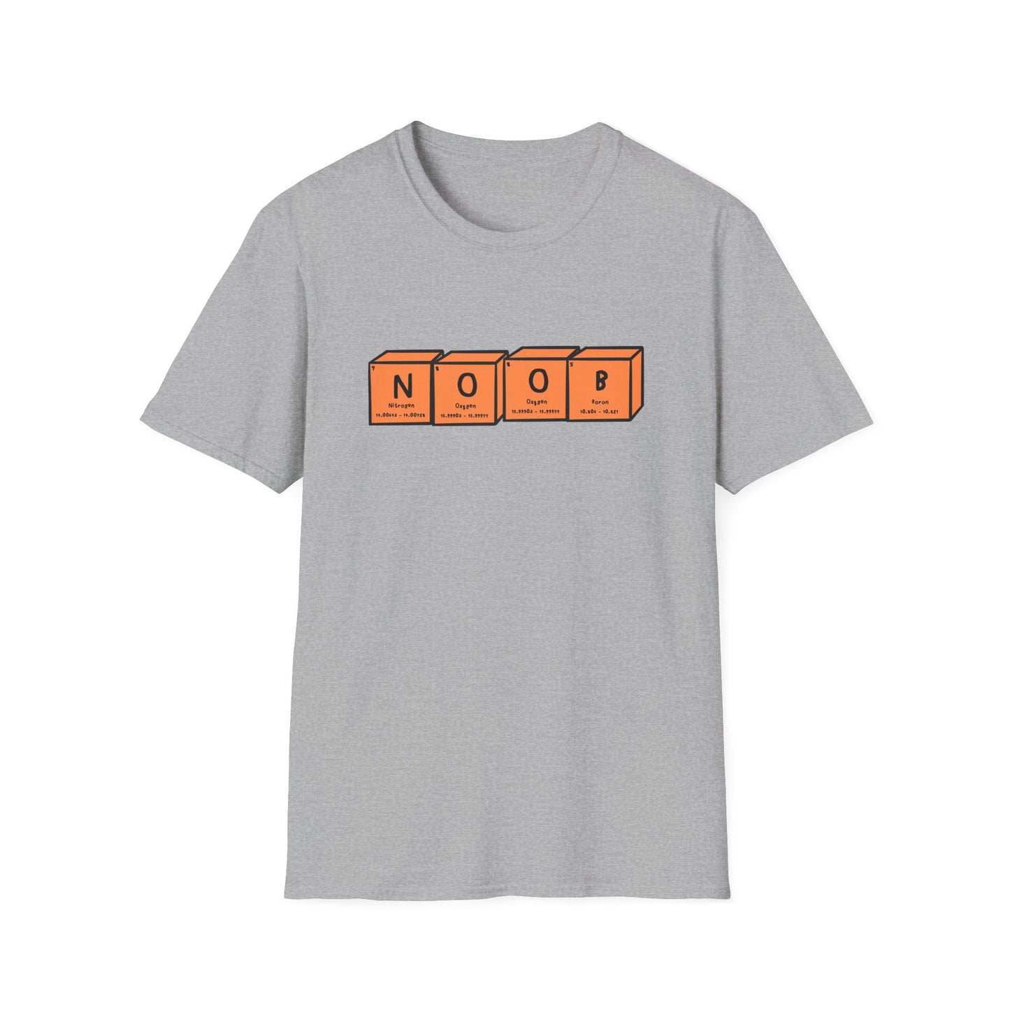 Noob T-Shirt | Orange Periodic Table | Unisex - Men & Women's Funny Tee