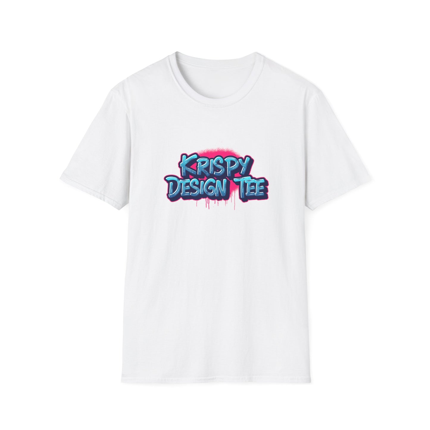 Krispy Design Tee | Krispy Design | Cool logo | Pink Words | Unisex - Men & Women's Tee