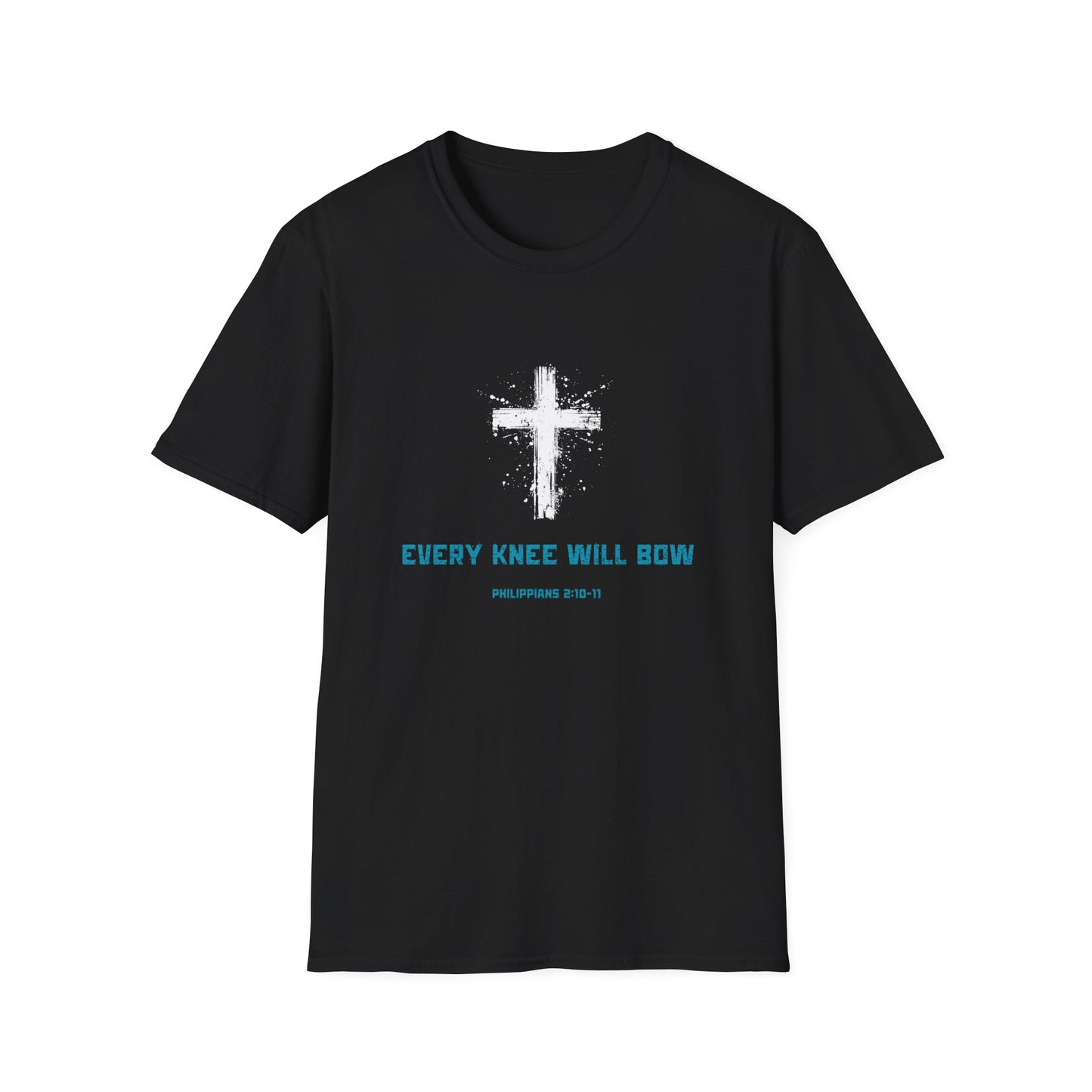 Every Knew Will Bow T-Shirt | Philippians 2:10-11 | The Cross | Unisex - Men & Women's Funny Tee