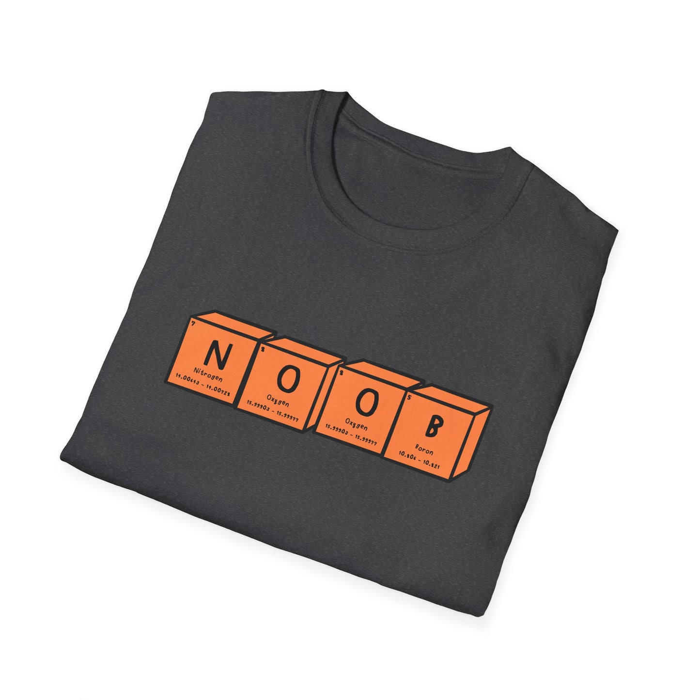 Noob T-Shirt | Orange Periodic Table | Unisex - Men & Women's Funny Tee