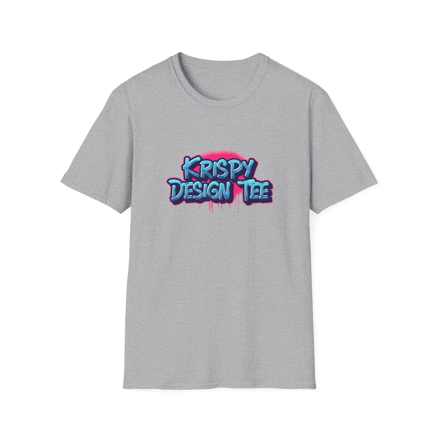 Krispy Design Tee | Krispy Design | Cool logo | Pink Words | Unisex - Men & Women's Tee