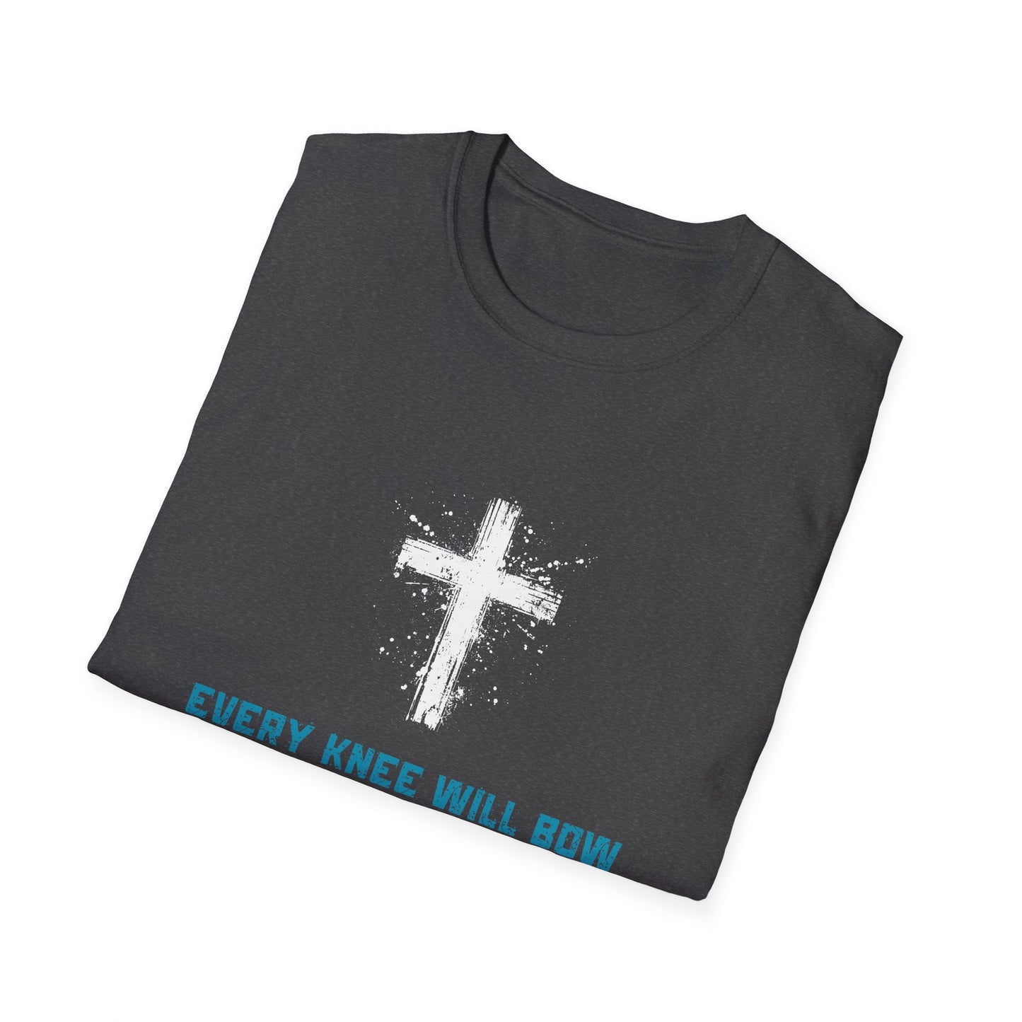 Every Knew Will Bow T-Shirt | Philippians 2:10-11 | The Cross | Unisex - Men & Women's Funny Tee