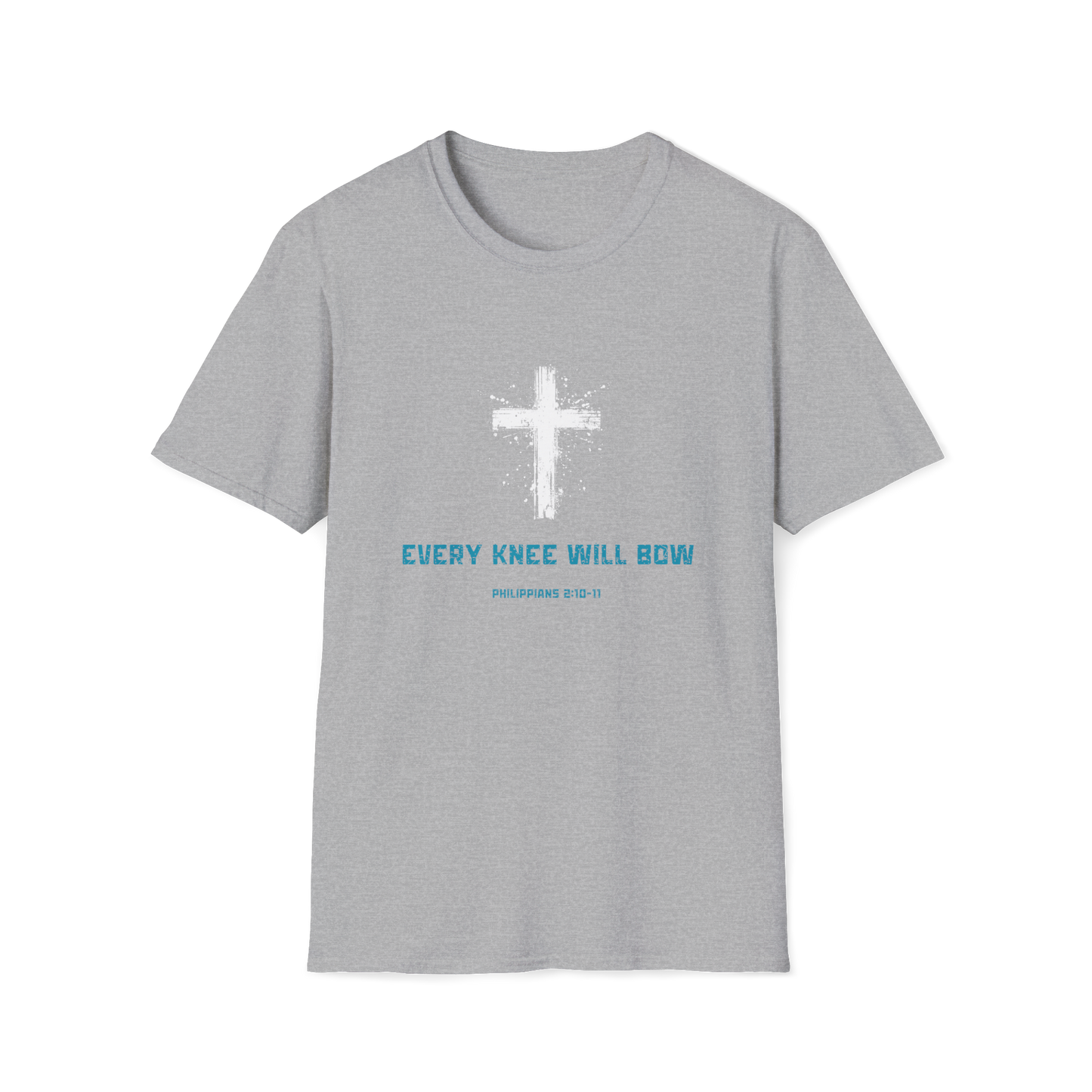 Every Knew Will Bow T-Shirt | Philippians 2:10-11 | The Cross | Unisex - Men & Women's Funny Tee