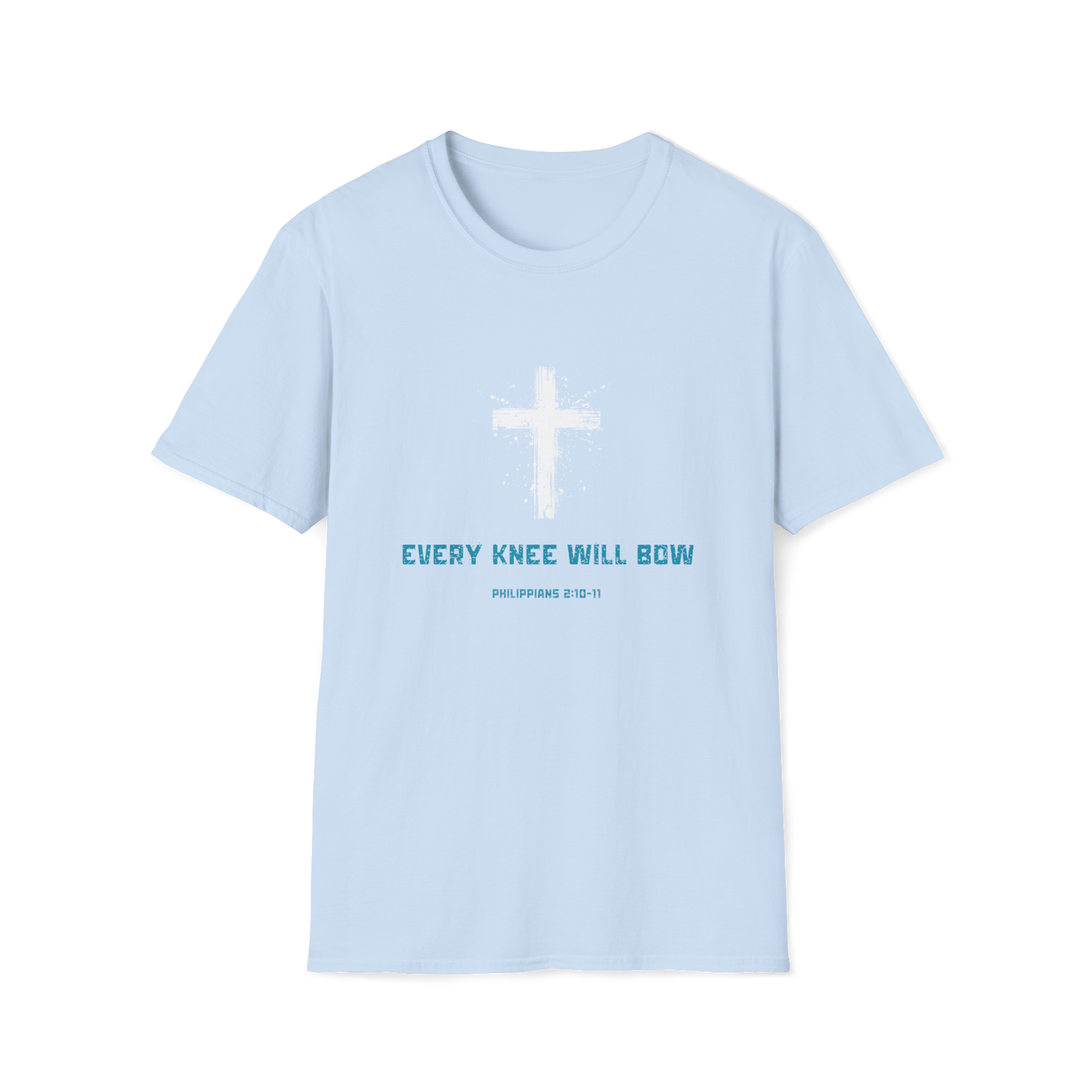 Every Knew Will Bow T-Shirt | Philippians 2:10-11 | The Cross | Unisex - Men & Women's Funny Tee