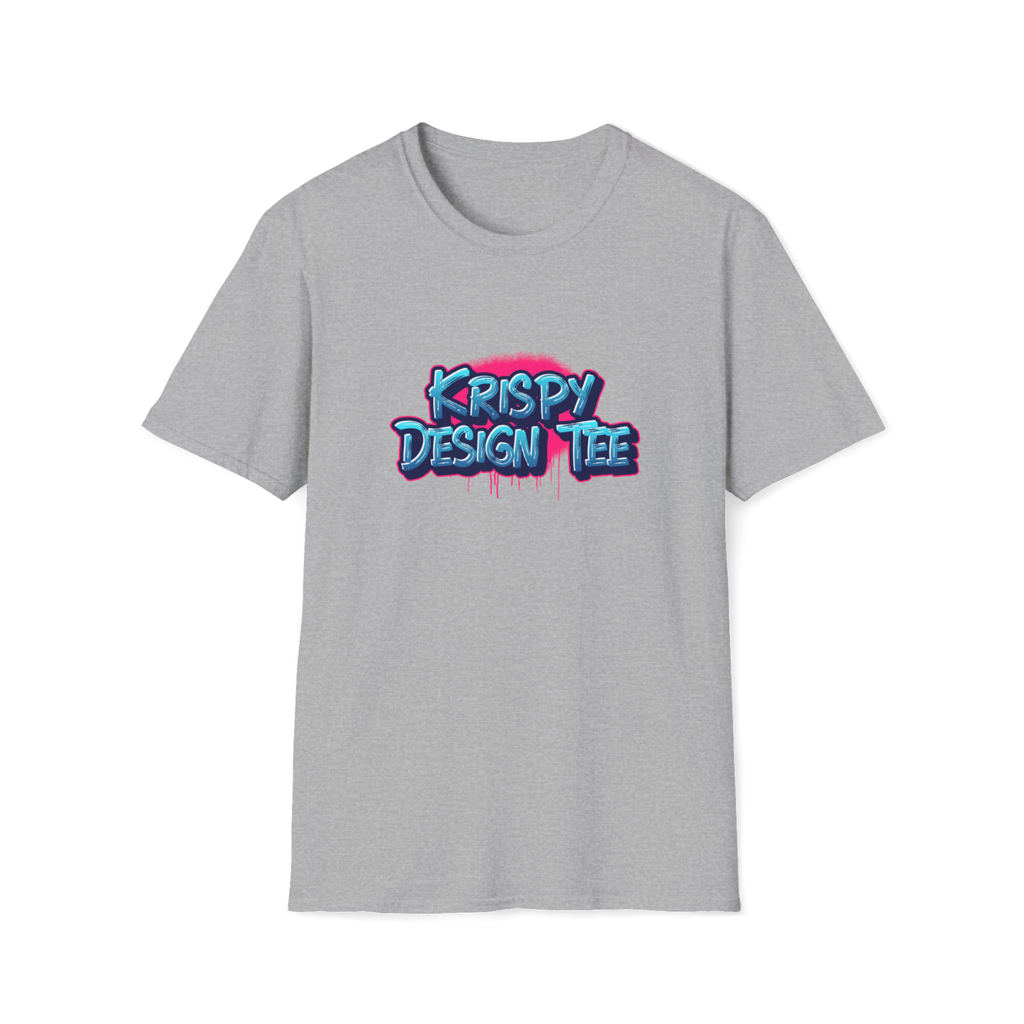 Krispy Design Tee | Krispy Design | Cool logo | Pink Words | Unisex - Men & Women's Tee