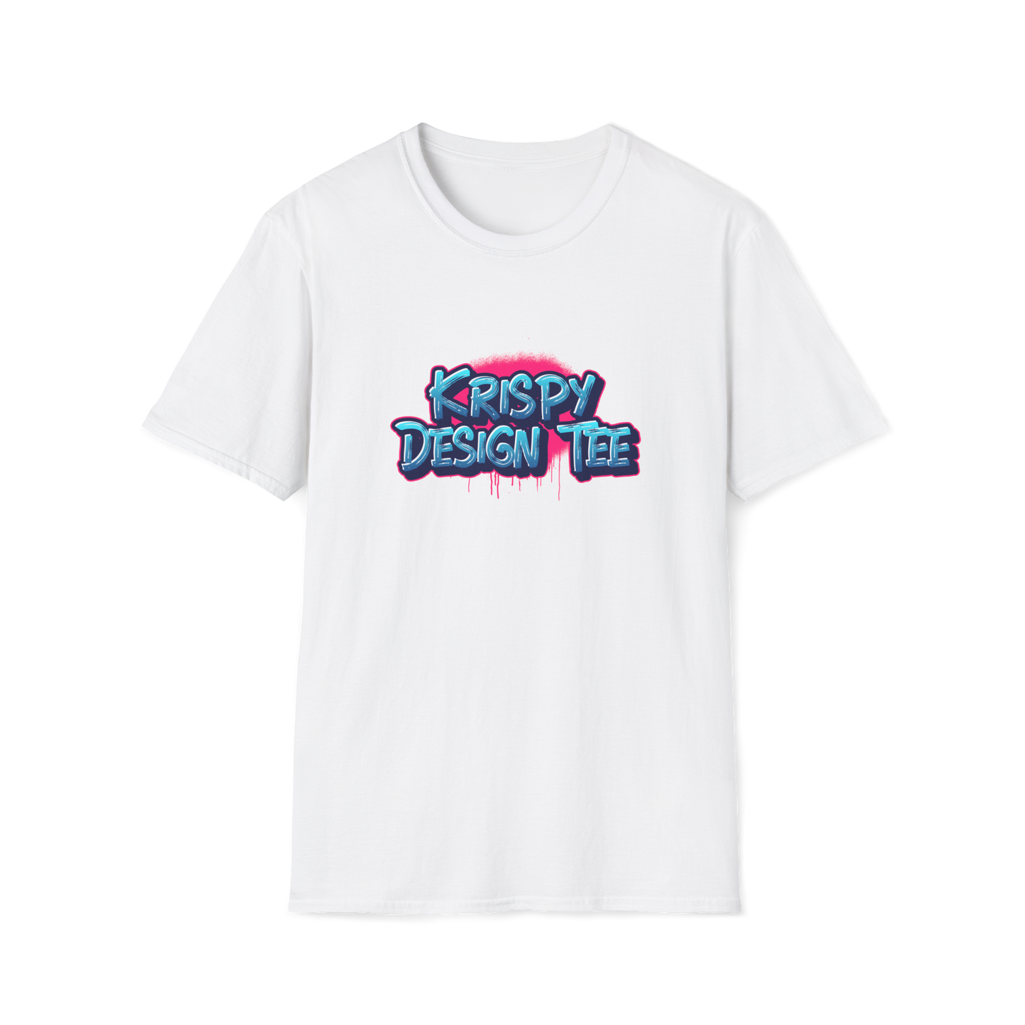 Krispy Design Tee | Krispy Design | Cool logo | Pink Words | Unisex - Men & Women's Tee