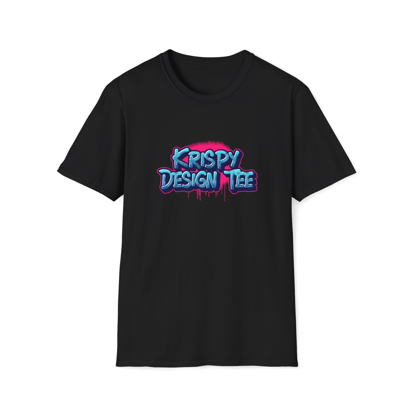 Krispy Design Tee | Krispy Design | Cool logo | Pink Words | Unisex - Men & Women's Tee