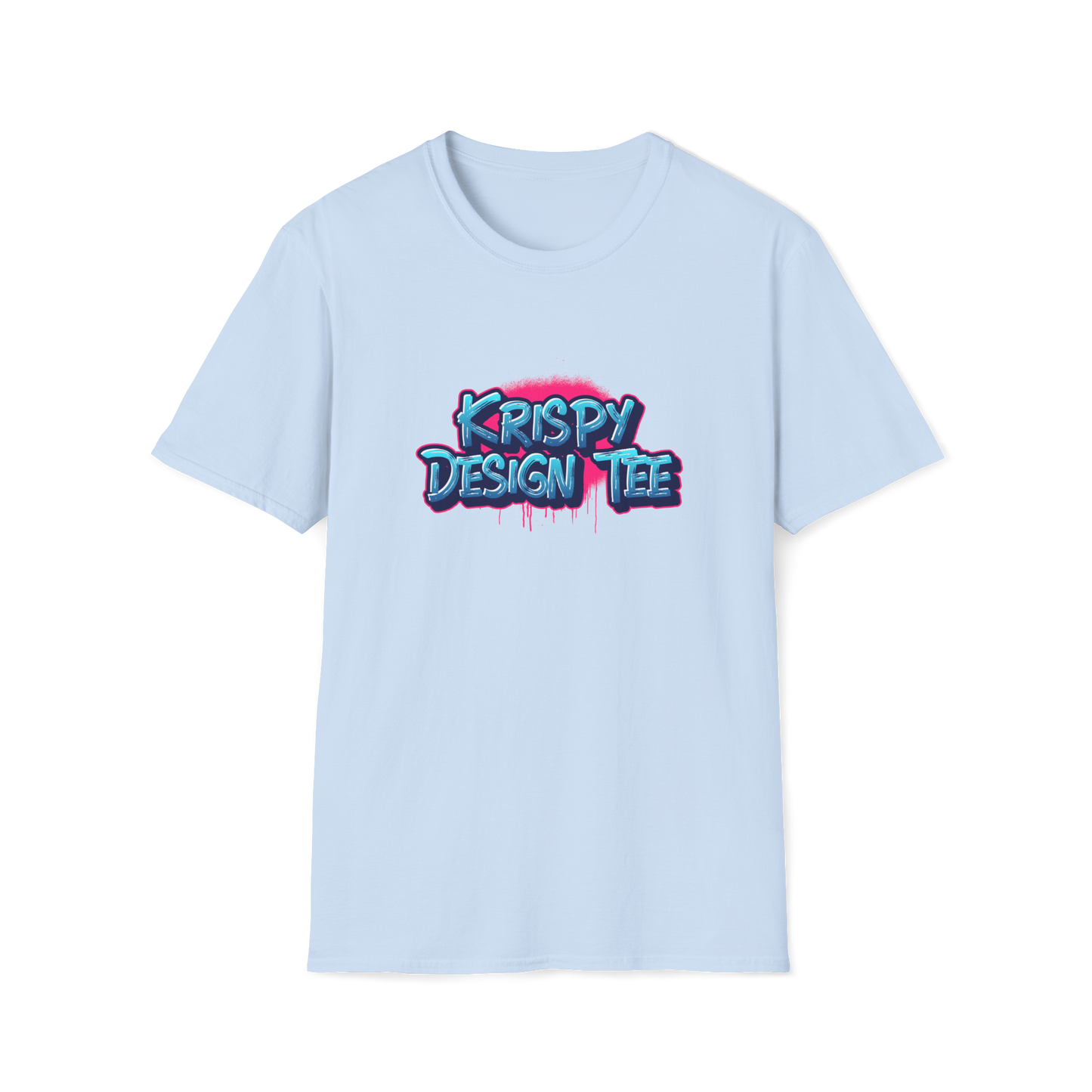 Krispy Design Tee | Krispy Design | Cool logo | Pink Words | Unisex - Men & Women's Tee