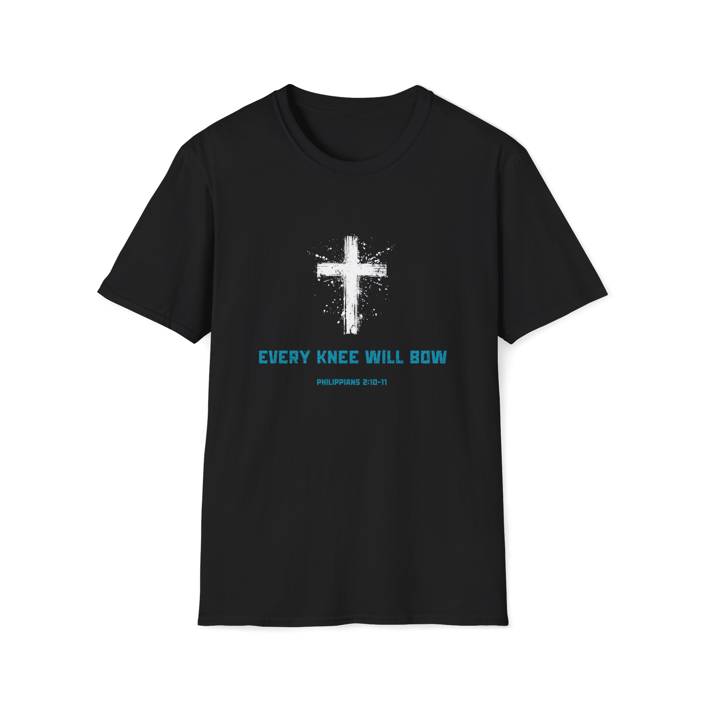 Every Knew Will Bow T-Shirt | Philippians 2:10-11 | The Cross | Unisex - Men & Women's Funny Tee