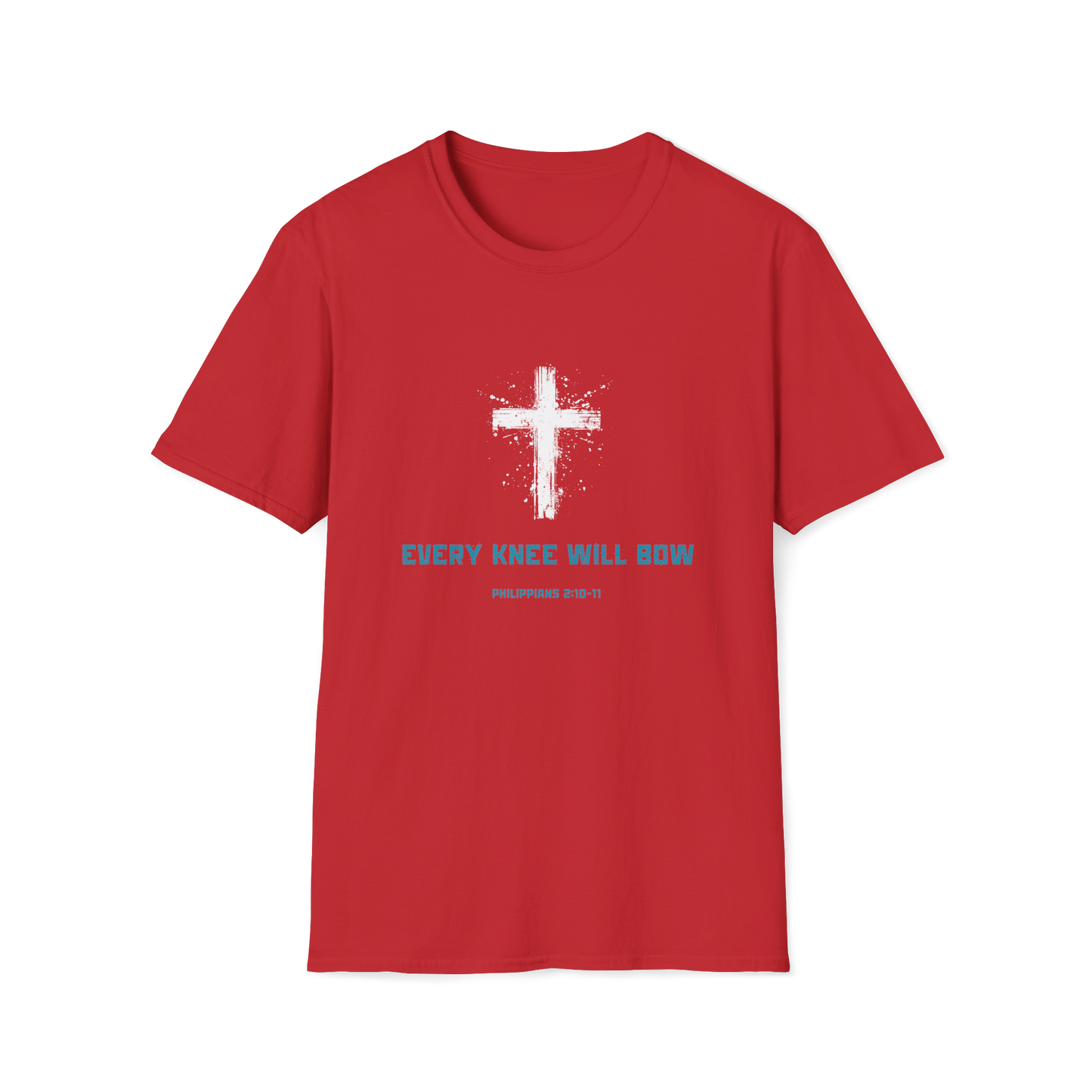 Every Knew Will Bow T-Shirt | Philippians 2:10-11 | The Cross | Unisex - Men & Women's Funny Tee