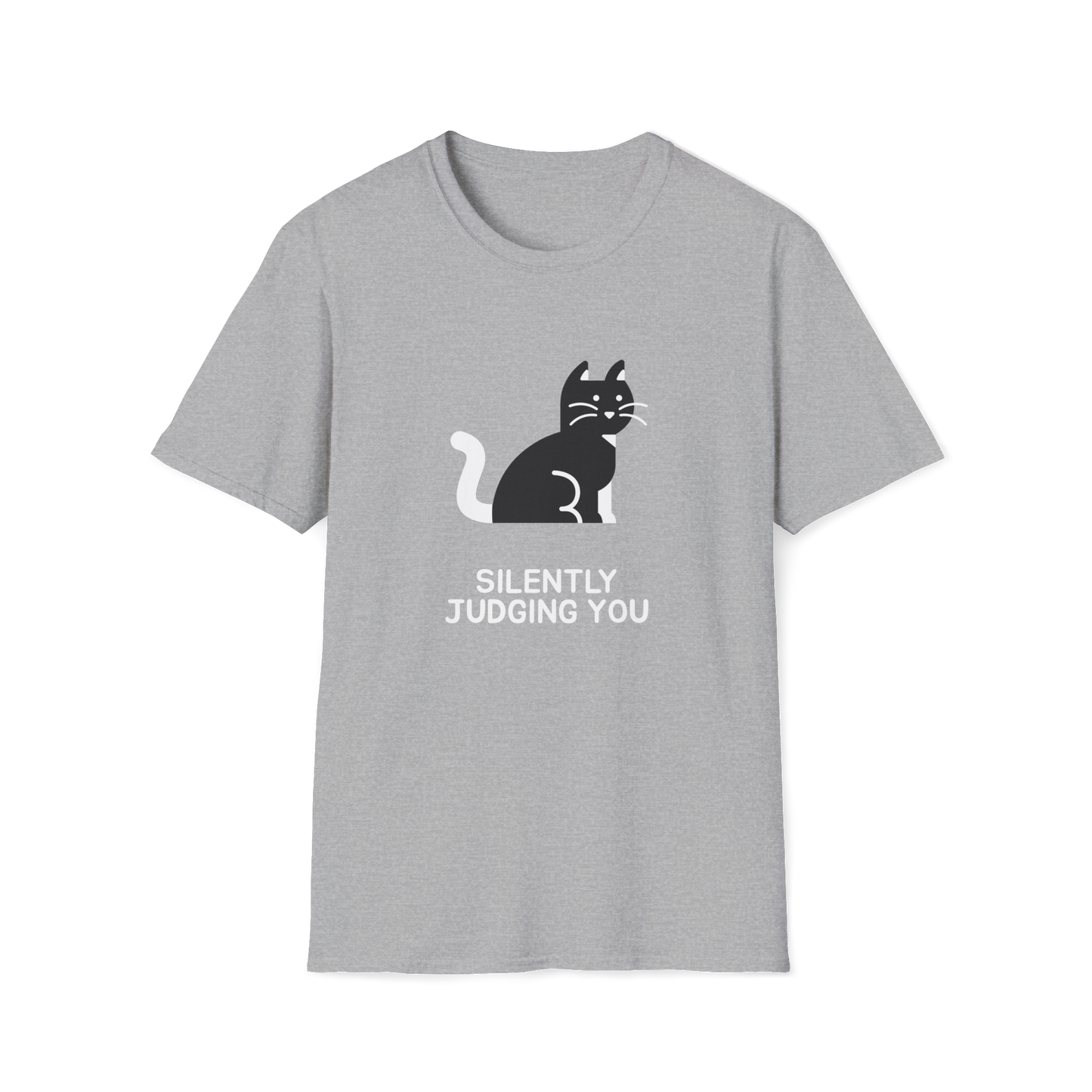 Silently Judging You T-Shirt | Cat Lover | The Judging Black Cat | Unisex - Men & Women's Funny Tee