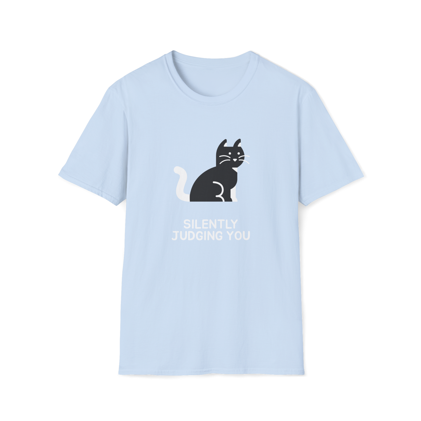 Silently Judging You T-Shirt | Cat Lover | The Judging Black Cat | Unisex - Men & Women's Funny Tee