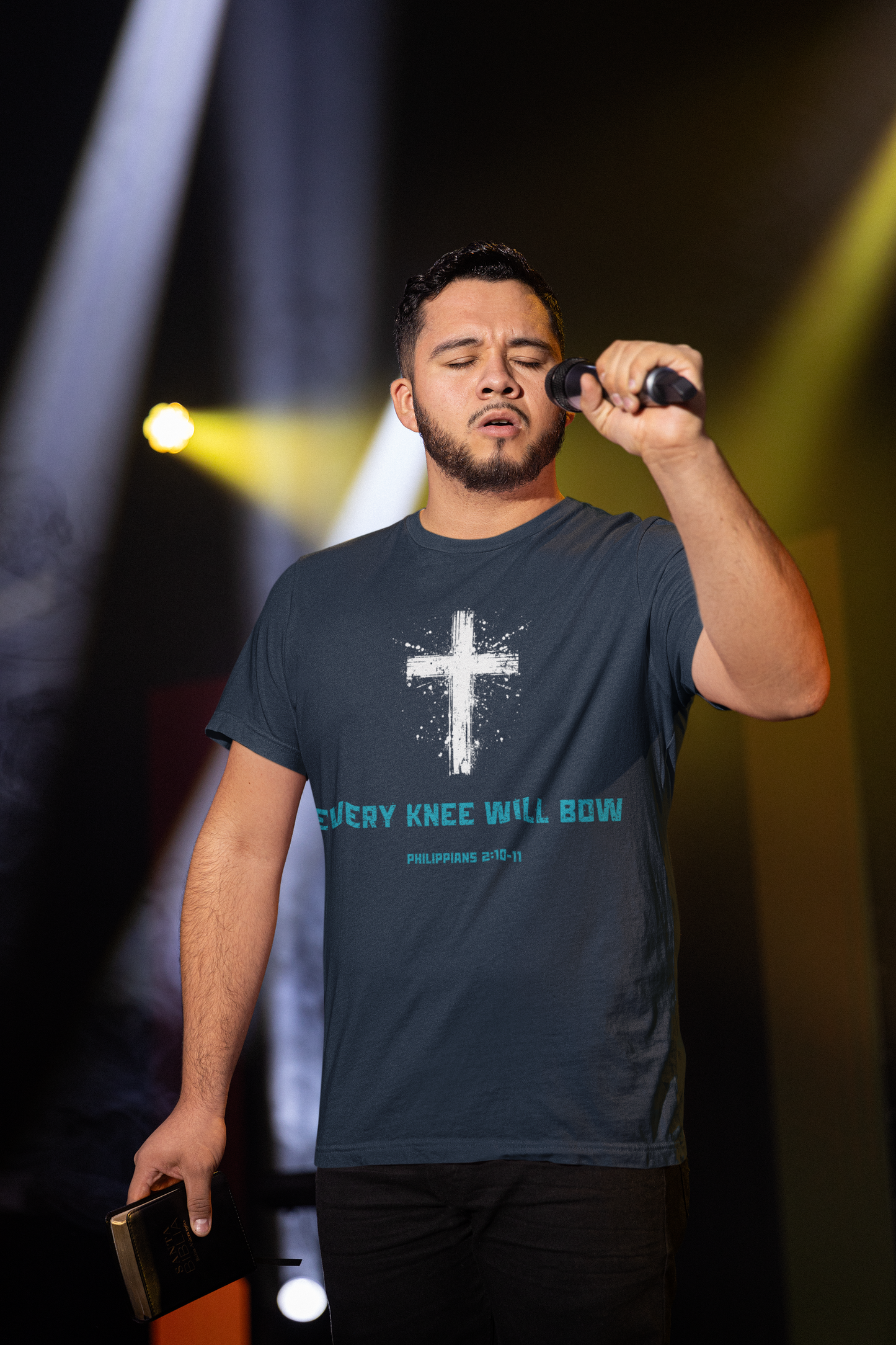 Every Knew Will Bow T-Shirt | Philippians 2:10-11 | The Cross | Unisex - Men & Women's Funny Tee