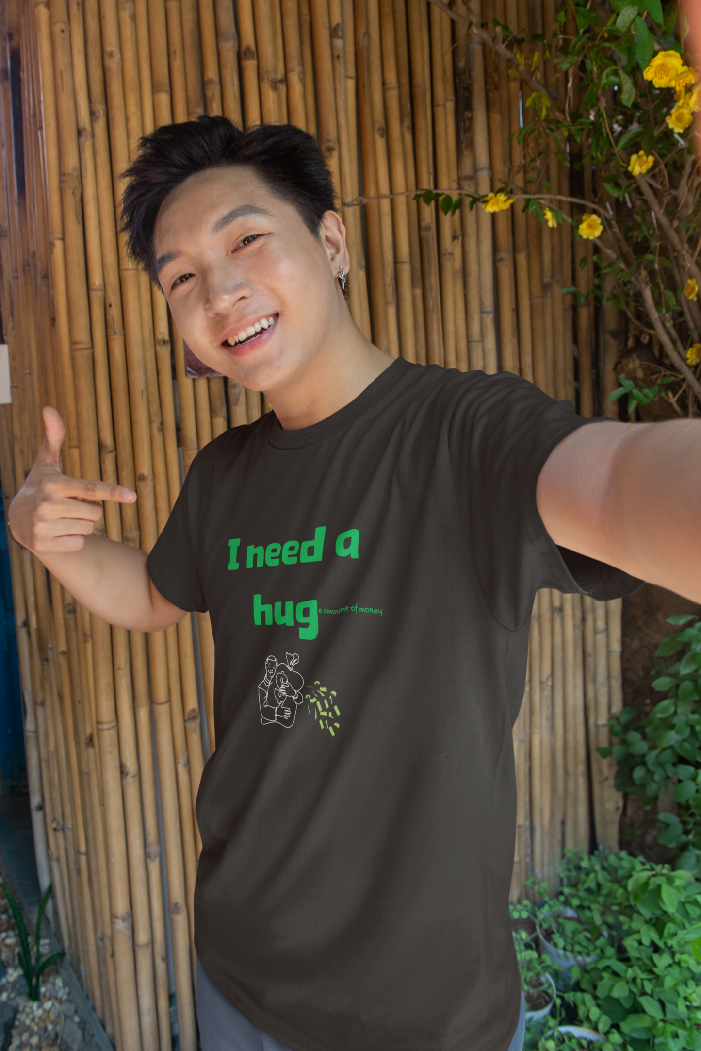 I Need a Huge Amount of Money T-Shirt | Hug | Hugging Money | Unisex - Men & Women's Tee